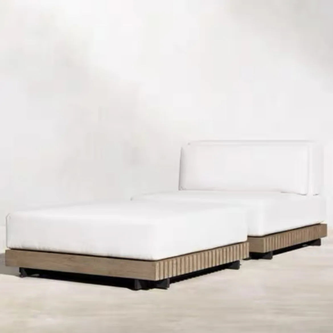 Nordic Solid Wood Outdoor Sofa Set for Patio and Garden