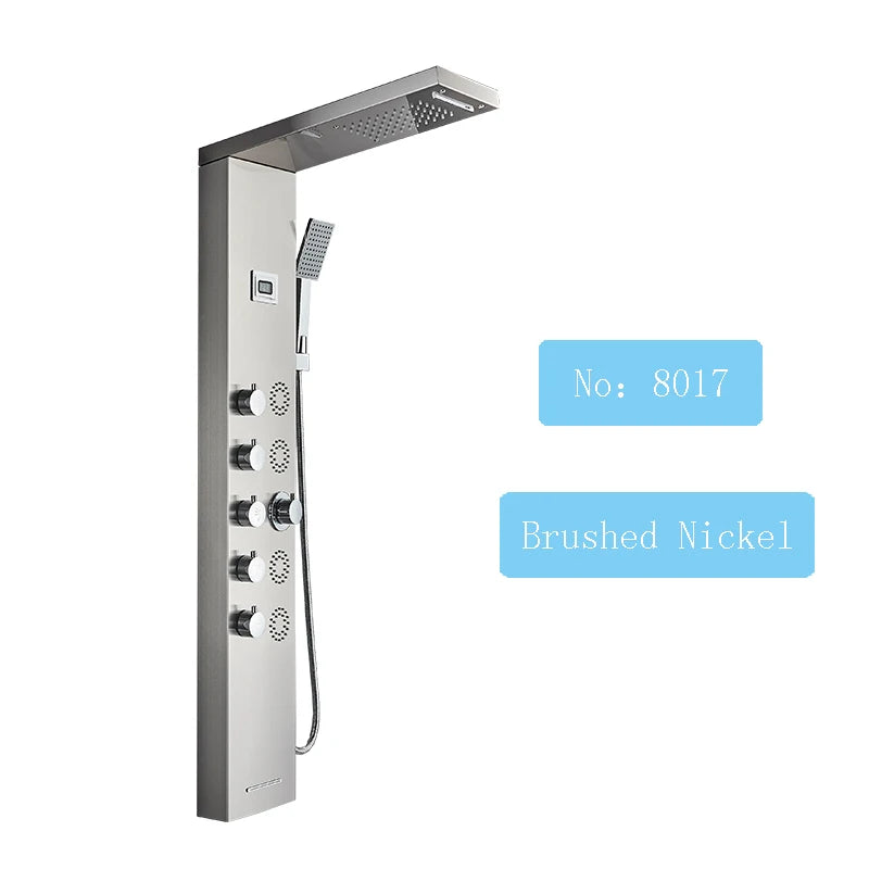 Shinesia LED Rain Shower Panel Spa Massage Jet Faucet System