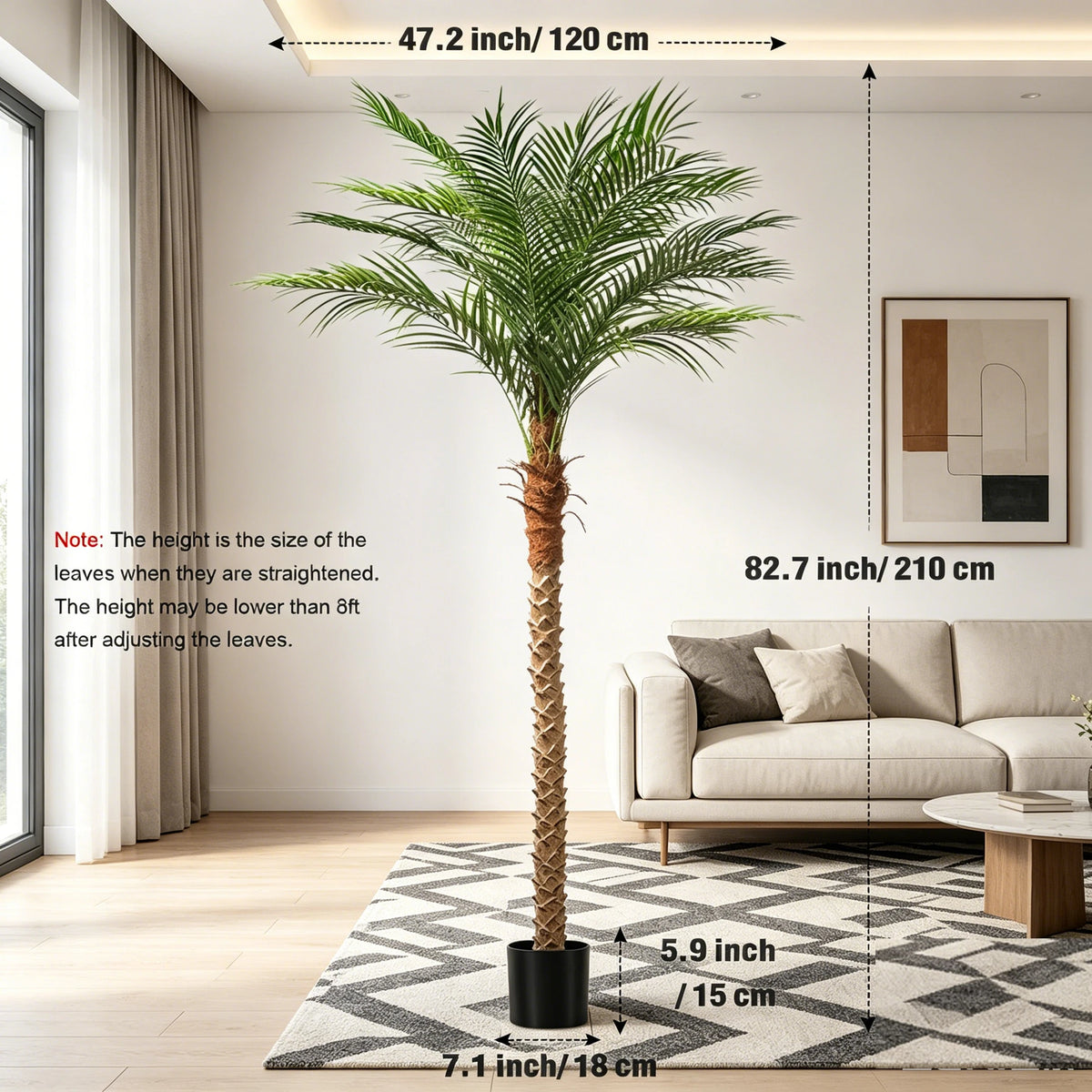 Olitree Artificial Golden Cane Palm Tree for Home and Patio Decor