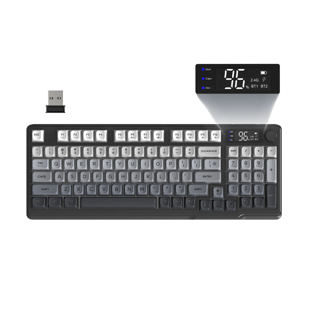 Attack Shark Wireless Gaming Keyboard With Screen And Knob