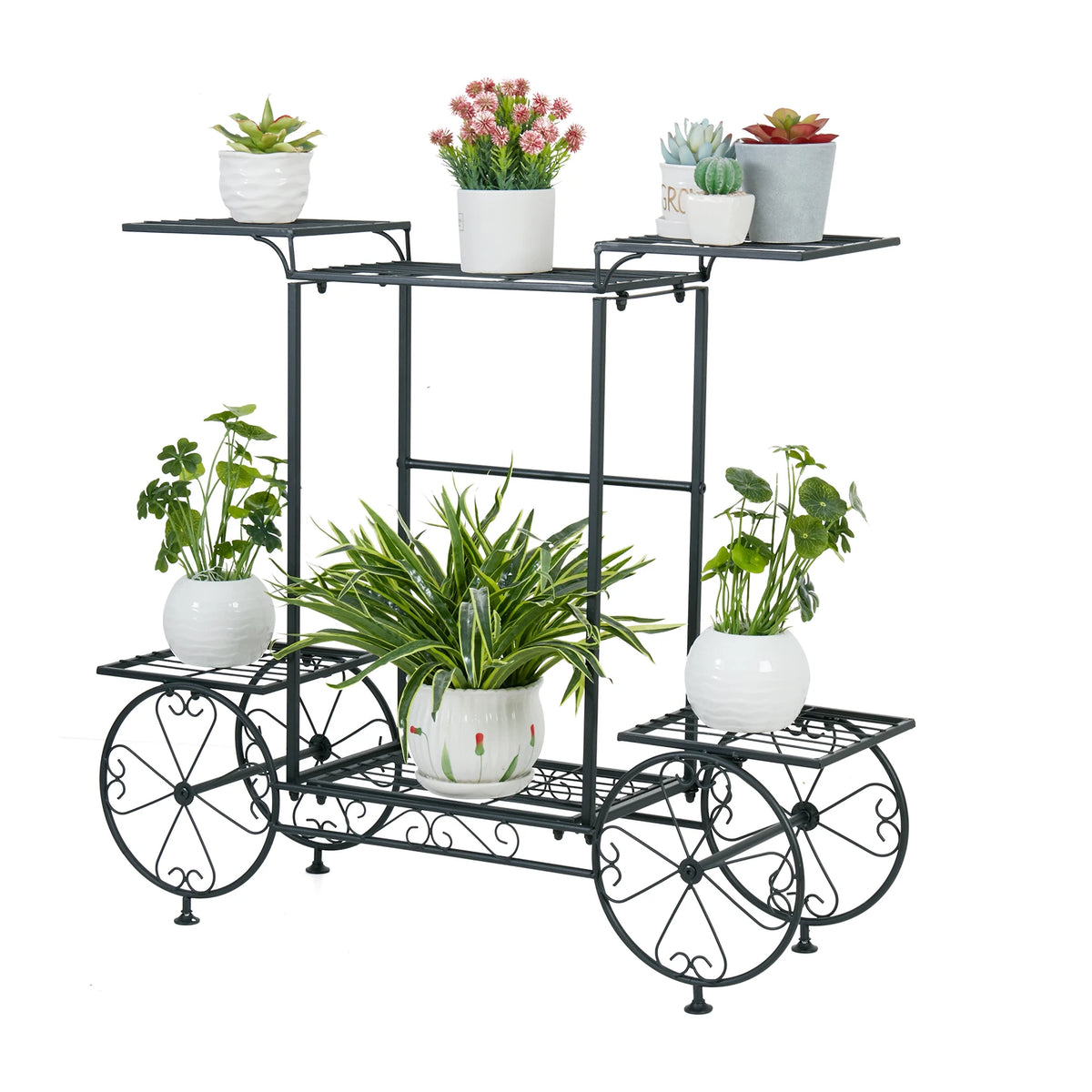 Parisian Style Metal Garden Plant Stand Flower Display Rack