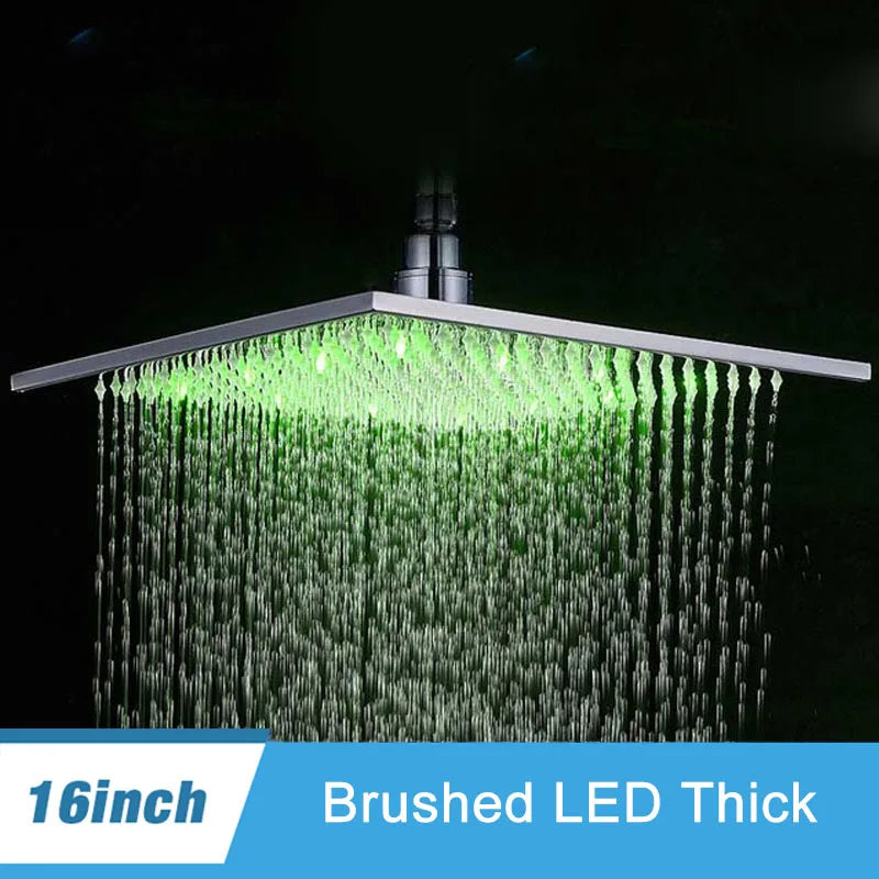 Shinesia LED Rainfall Shower Head With Changing Lights