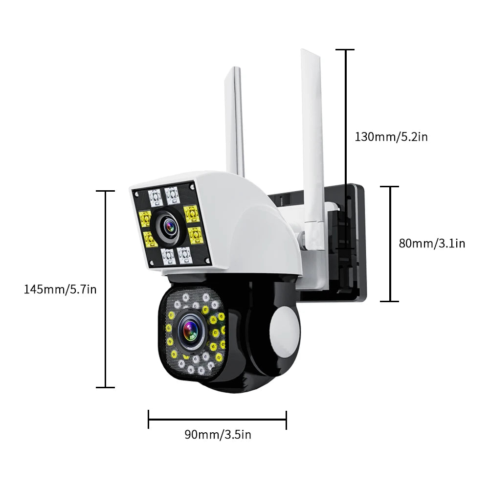 Neye Dual Lens Wireless WiFi Outdoor Security Camera Night Vision