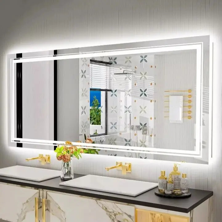Illuminated LED Bathroom Mirror With Antifog Touch Control
