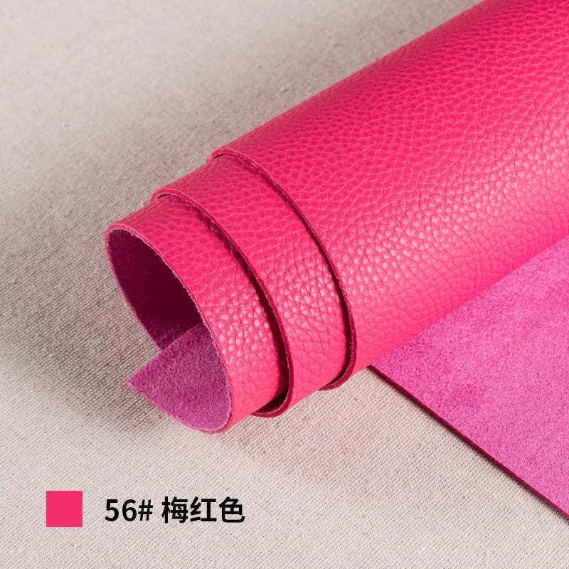 Thickened Soft PU Suede Lychee Faux Leather Sewing Fabric