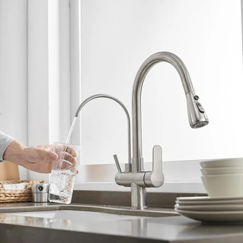 Alenartwater Kitchen Faucet With 360 Swivel And Pullout Sprayer