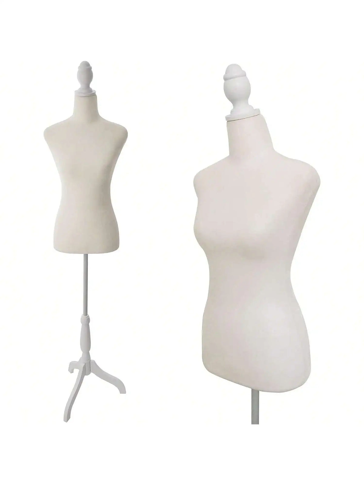 Female Mannequin Dress Form Torso With Adjustable Tripod Stand