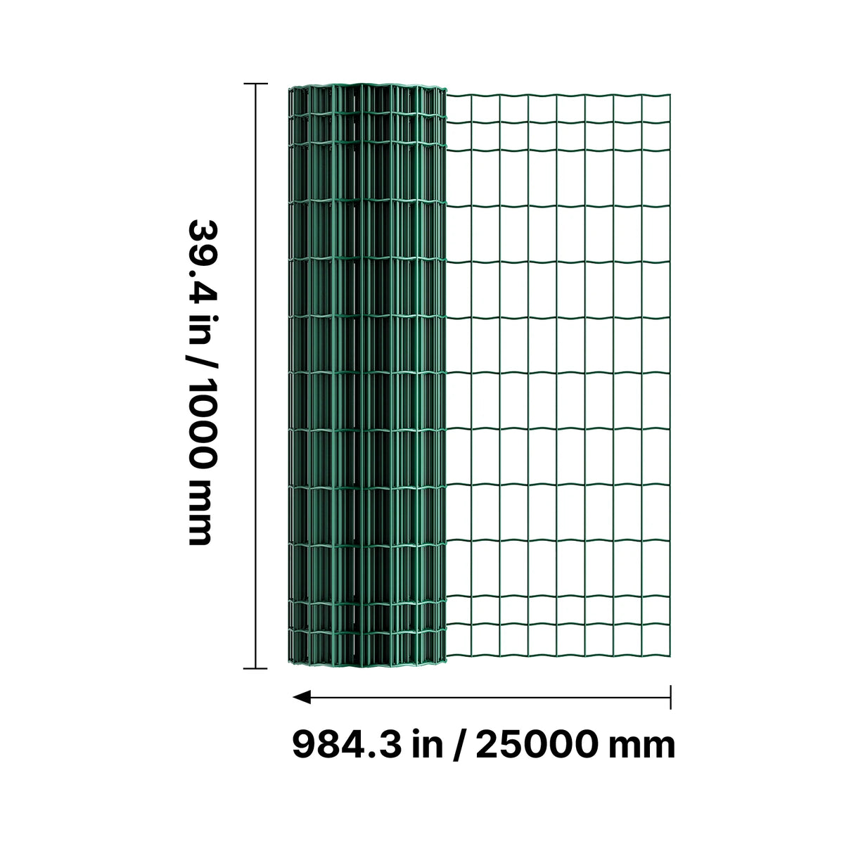 SucceBuy Galvanized Vinyl Coated Welded Wire Mesh for Garden Fencing