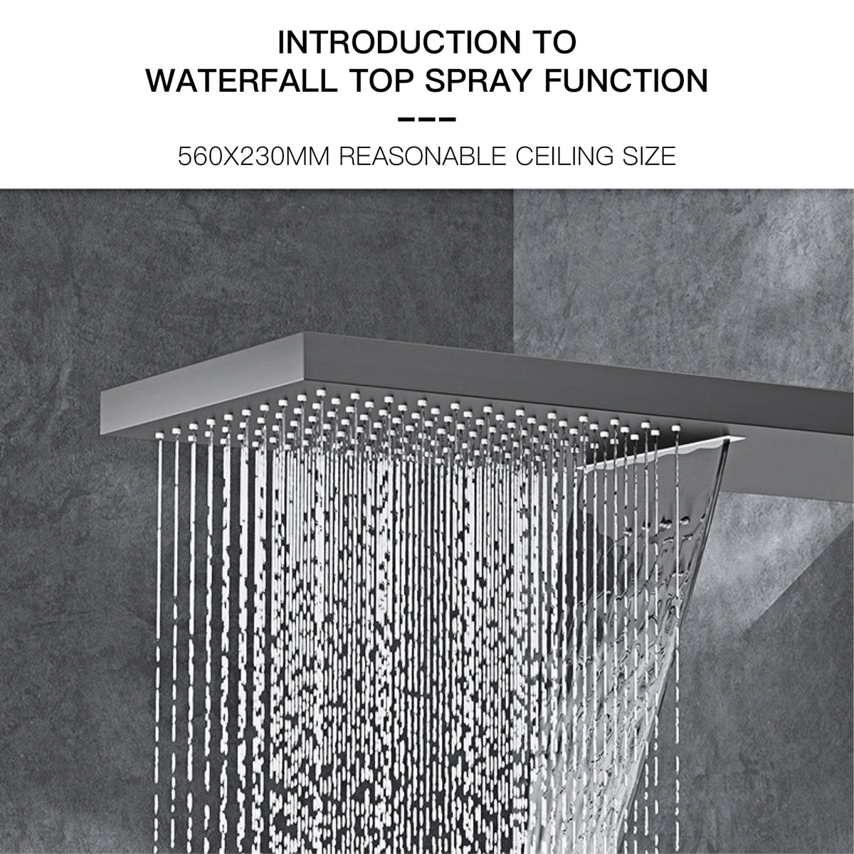 Aitana Wall Mounted Brass Multi Function Shower System