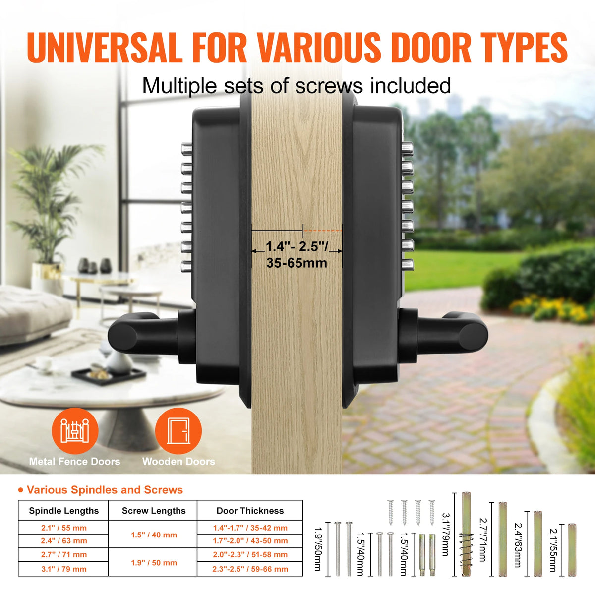 SucceBuy Mechanical Keyless Entry Door Lock With Keypad Handle