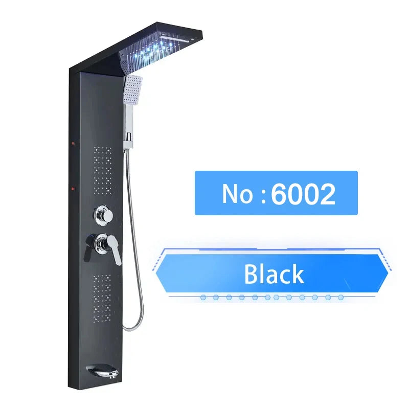 Shinesia LED Shower Panel With Digital Display Spa Massage Jets