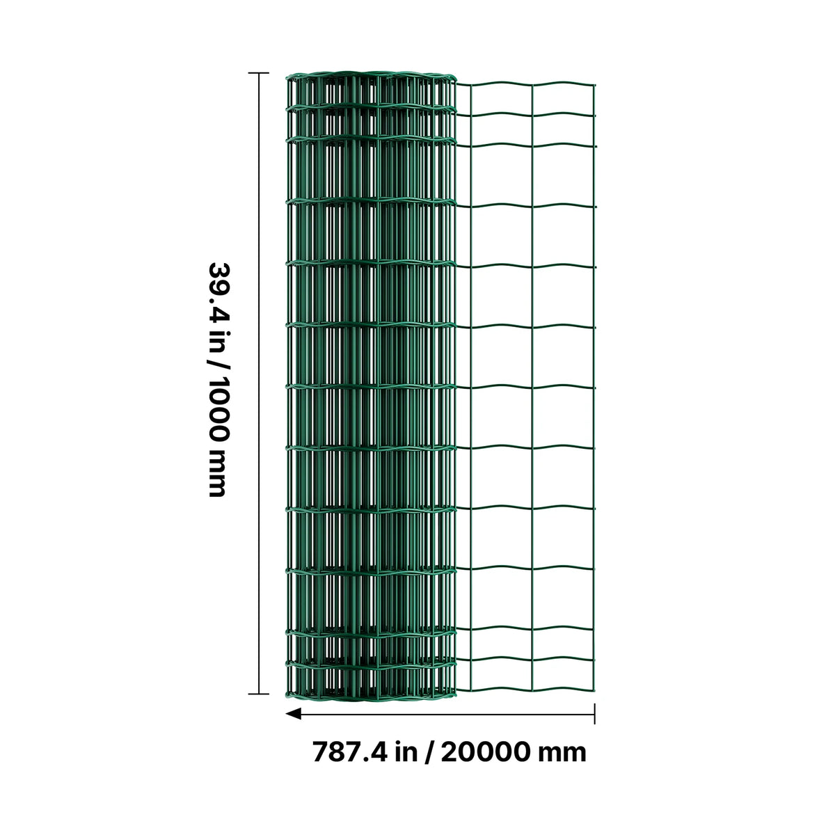 SucceBuy Galvanized Vinyl Coated Welded Wire Mesh for Garden Fencing