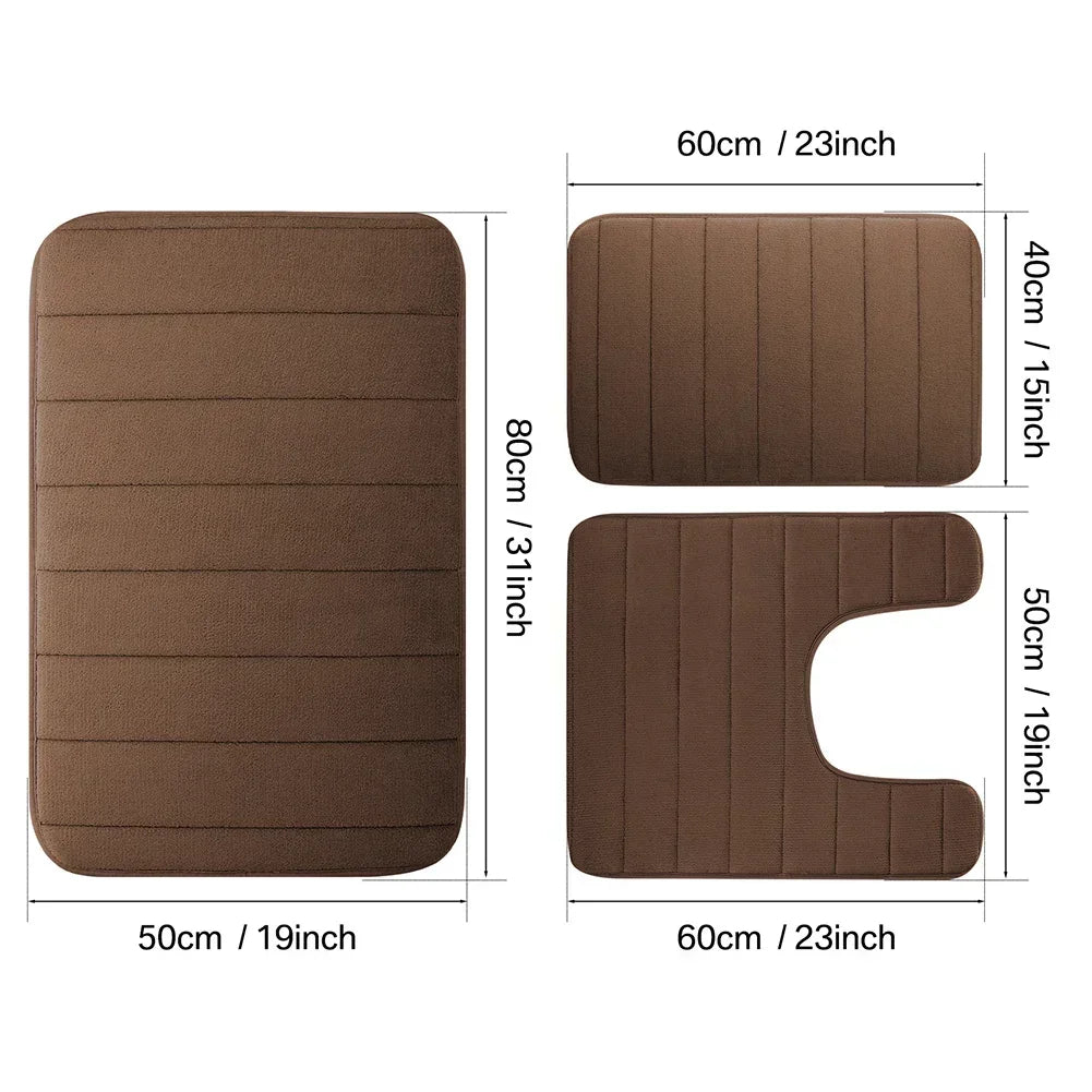 Non Slip Memory Foam Mat Designed For Quick Bathroom Drying