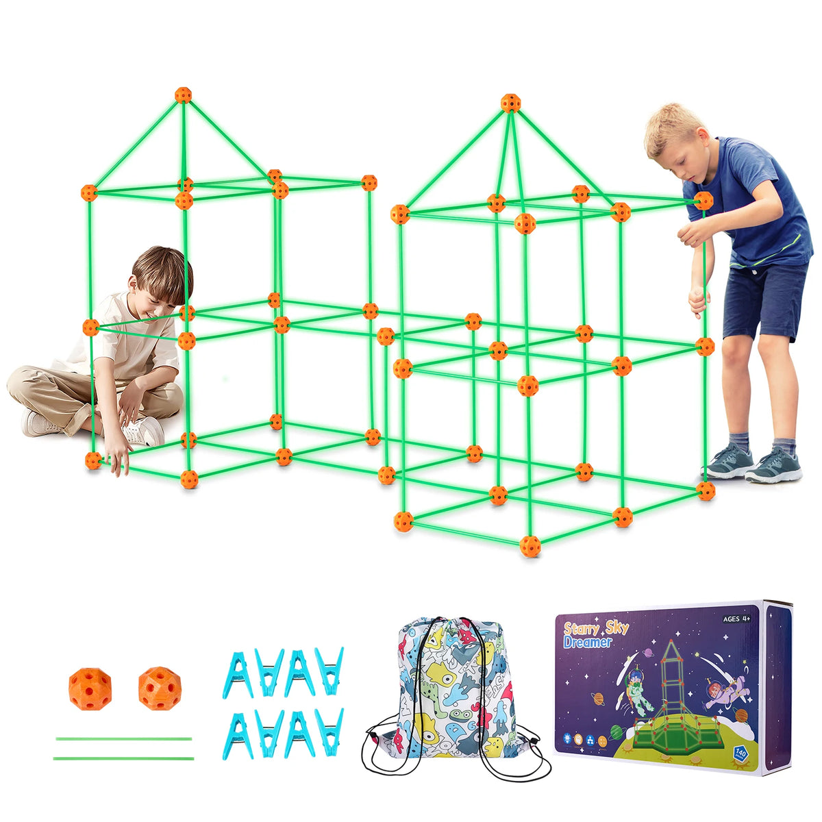 SucceBuy Fort Building Kit Educational STEM Construction Toy Set