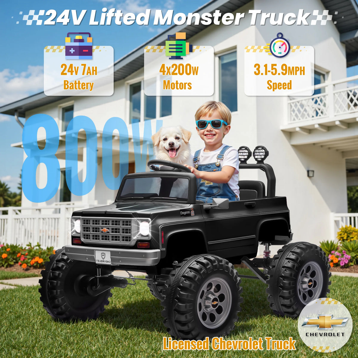 JOYRACER Licensed Chevrolet Cheyenne Ride On Car for Kids