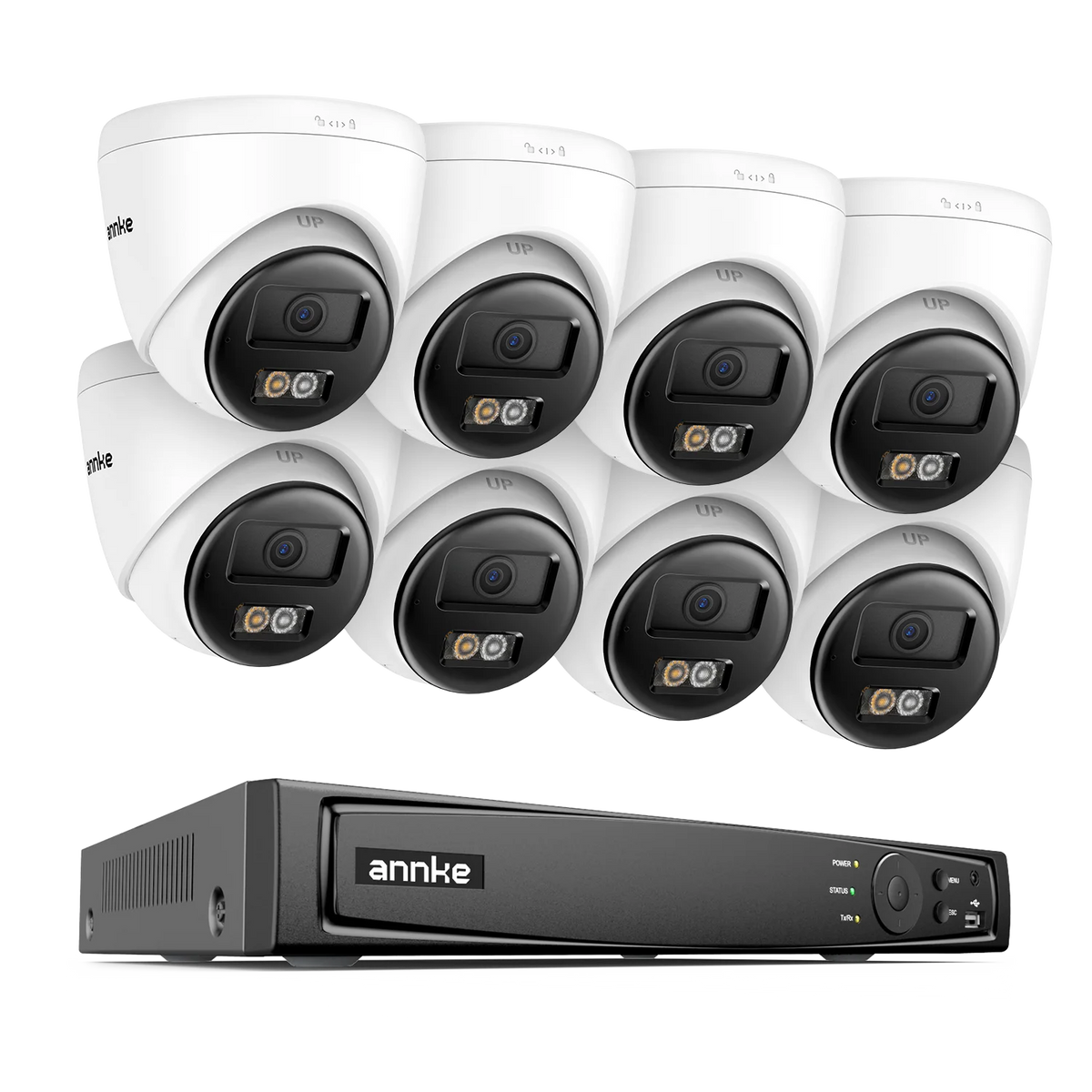 ANNKE 3K Dual Light PoE Security Camera System With NVR
