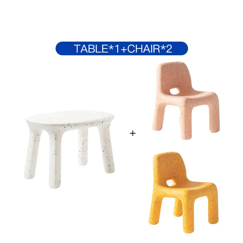 DECOPAI Kids Study Table And Chairs Set With Backrests