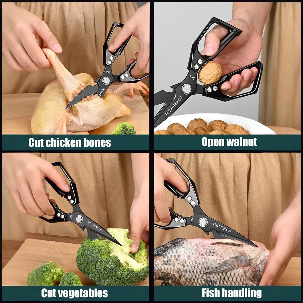 Professional Multifunctional Stainless Steel Kitchen Scissors