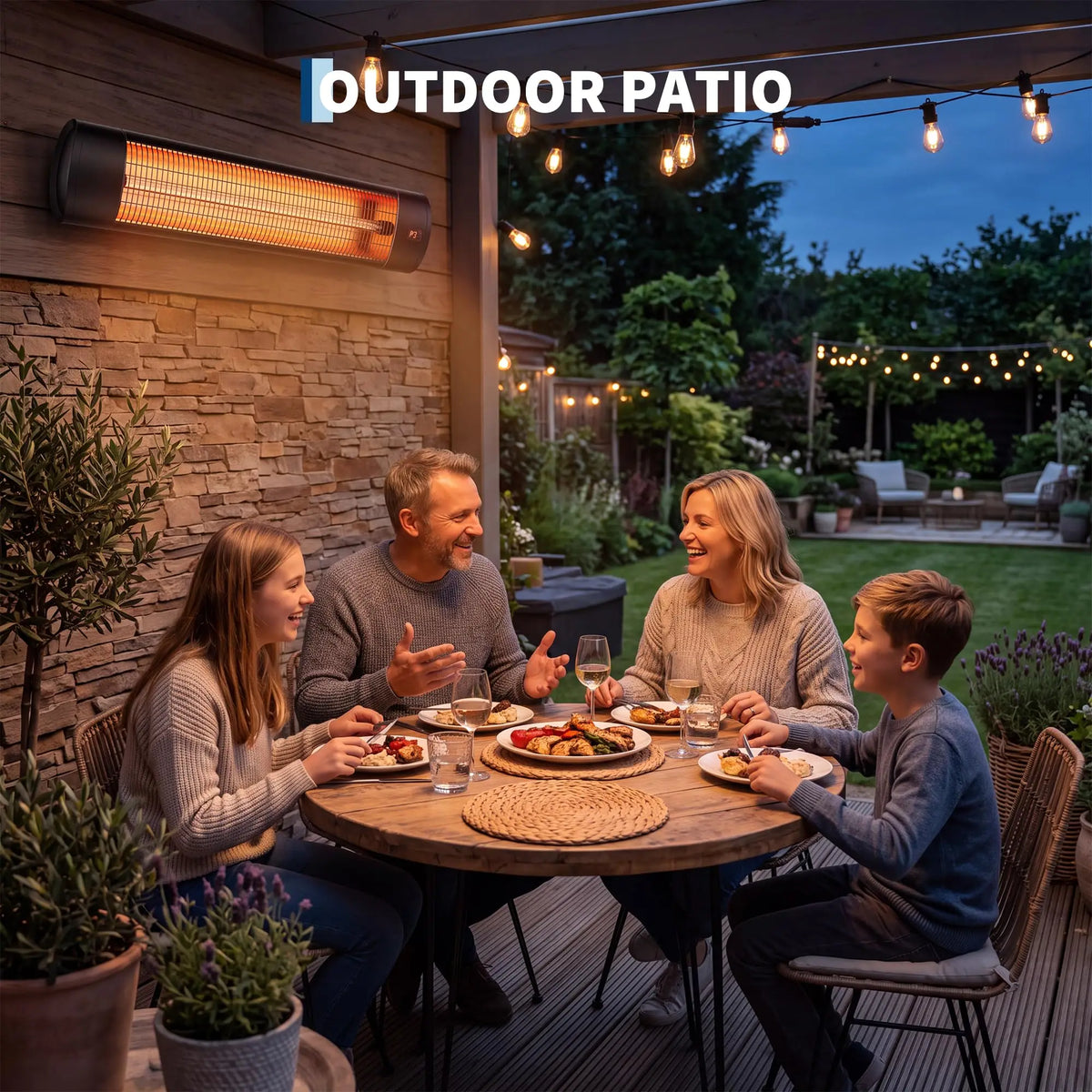 GAOMON Carbon Fiber Infrared Outdoor Patio Heater With Remote
