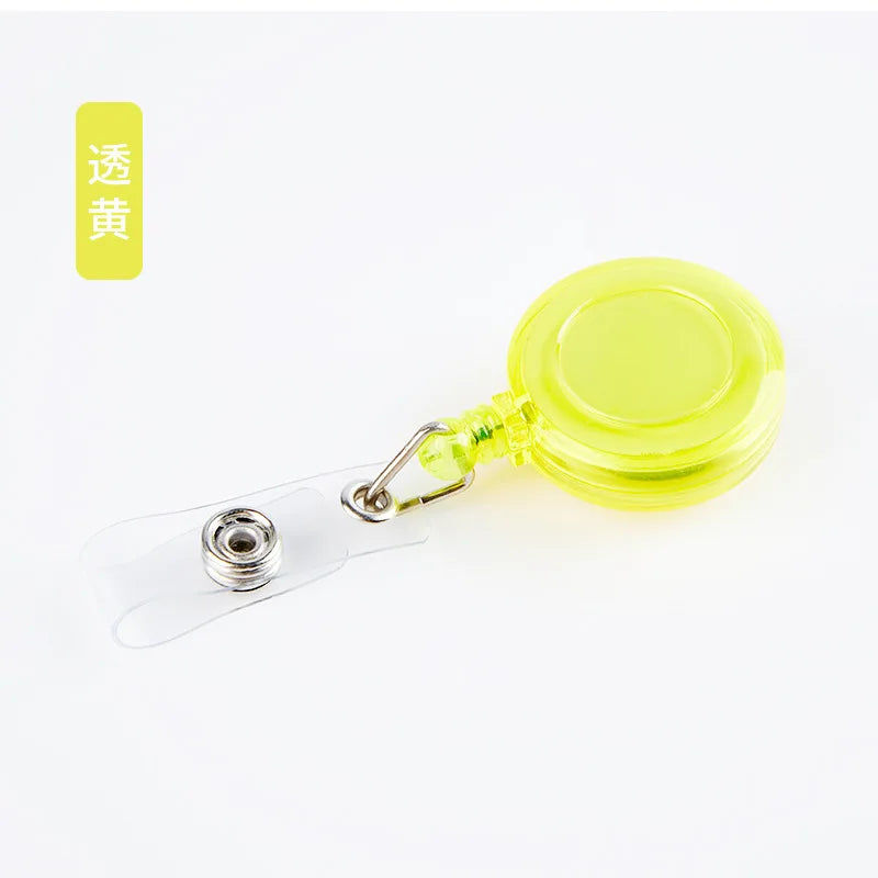 Retractable Badge Reel Set With Heavy Duty ID Card Holder