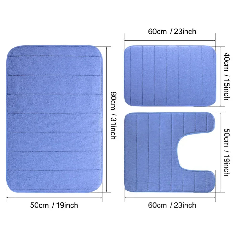 Non Slip Memory Foam Mat Designed For Quick Bathroom Drying