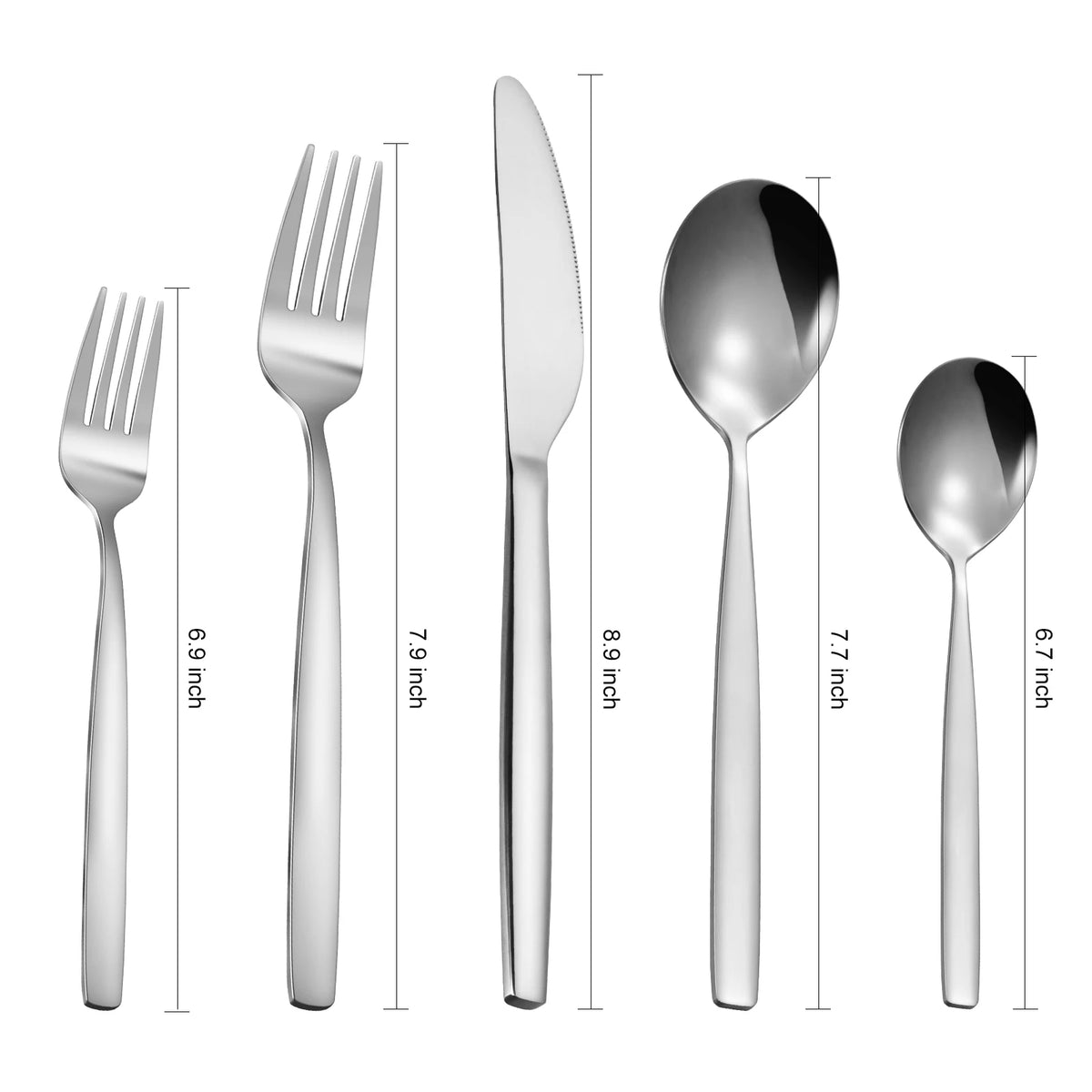 HiMISS 316L Stainless Steel Flatware Set for Home and Dining
