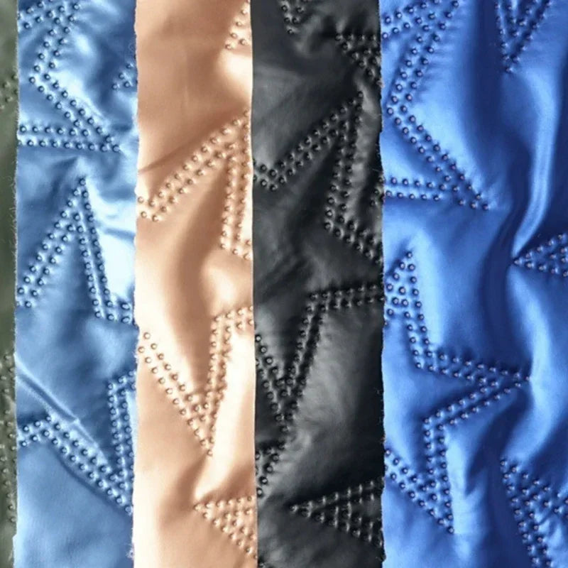 PU Artificial Leather Fabric Star Pattern For Sewing And Crafts