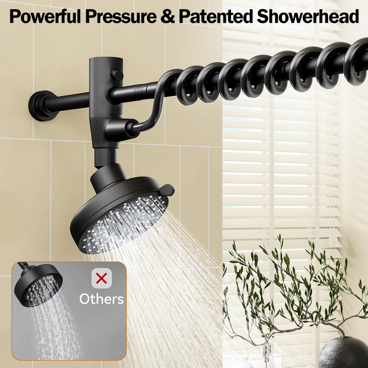 Adjustable Dual Shower Head For Couples With High Pressure Flow