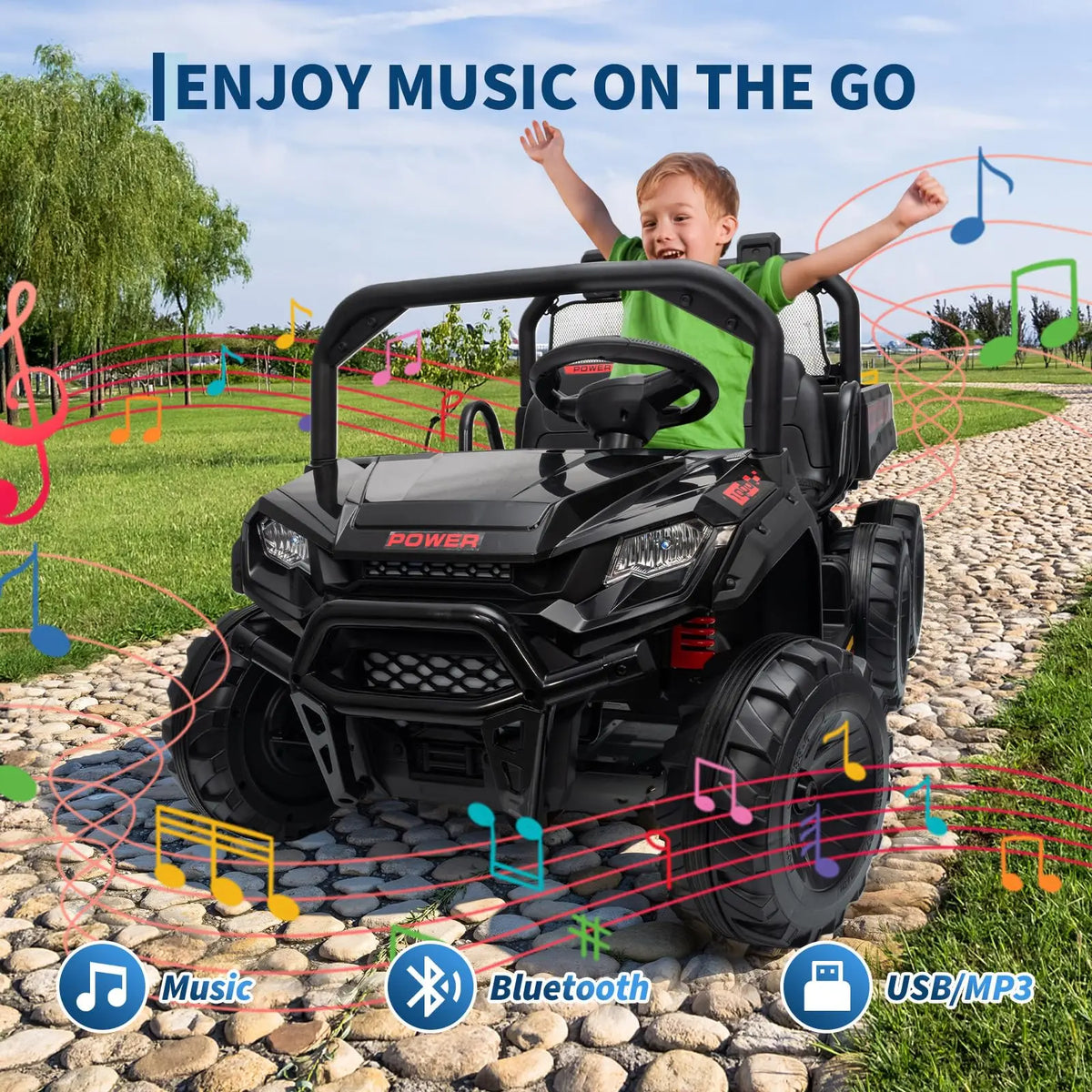 HiMISS Kids Electric Ride On Dump Truck With Parent Remote