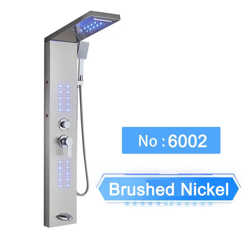 Shinesia LED Shower Panel With Digital Display Spa Massage Jets