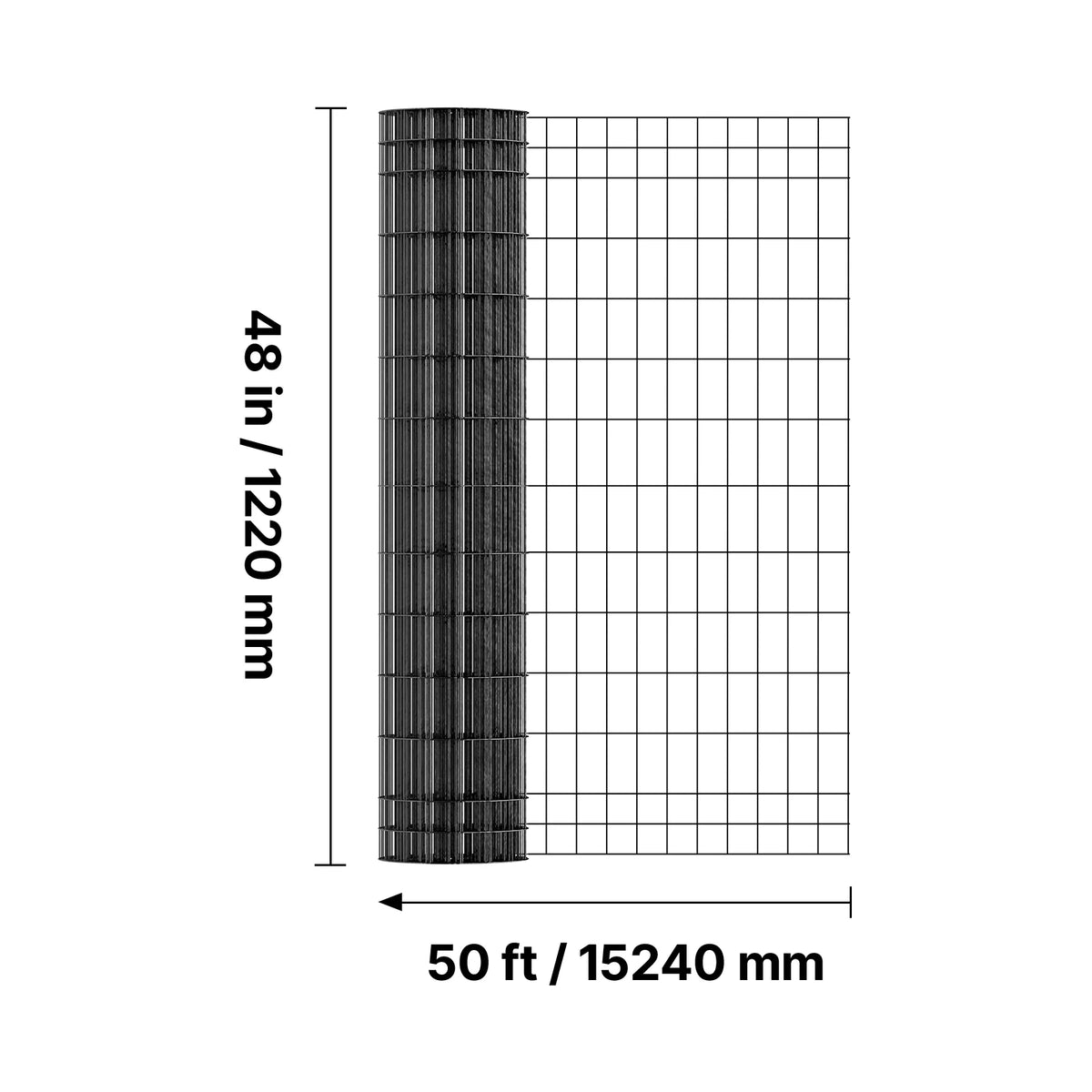 SucceBuy Galvanized Vinyl Coated Welded Wire Mesh for Garden Fencing