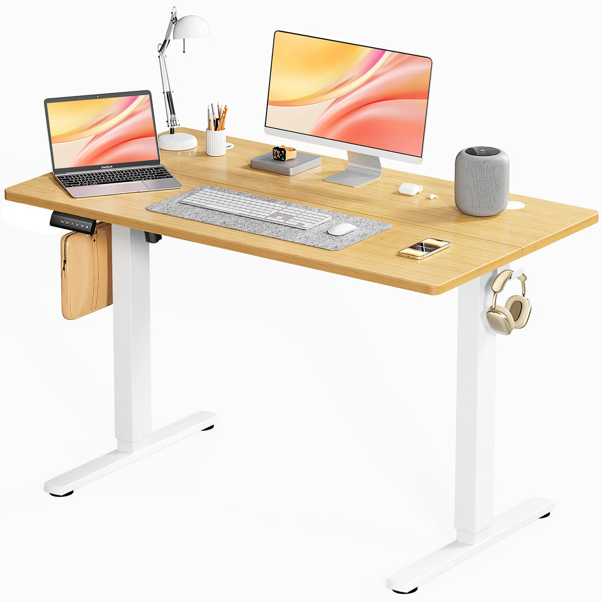 JHK Electric Height Adjustable Standing Desk for Home Office Workspaces