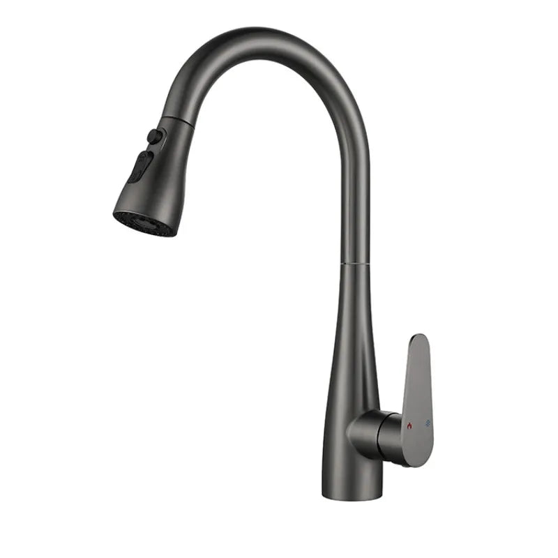GEGVE Deck Mounted Single Handle Kitchen Sink Faucet Brass