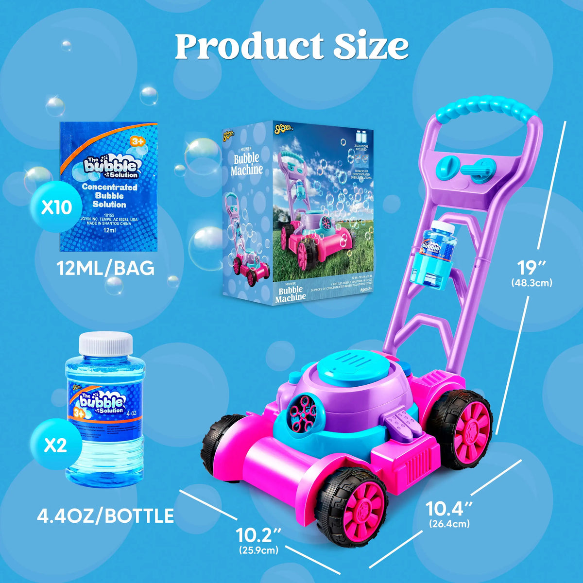 Joyfy Bubble Lawn Mower Machine Outdoor Toy For Kids