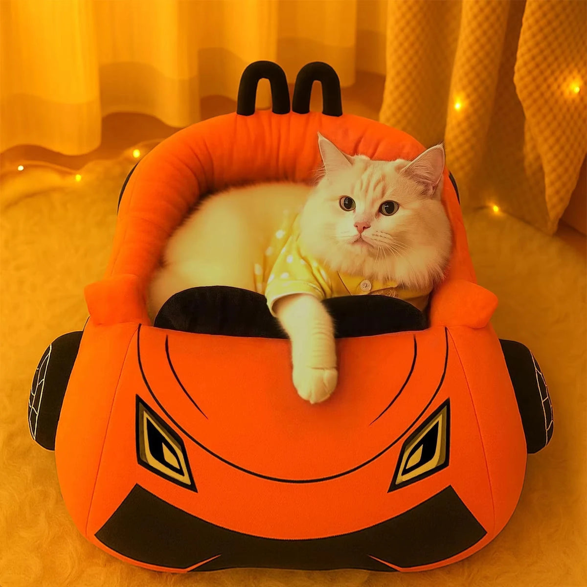 CWV Supercar Cat Bed With Soft Cozy Washable Pillow