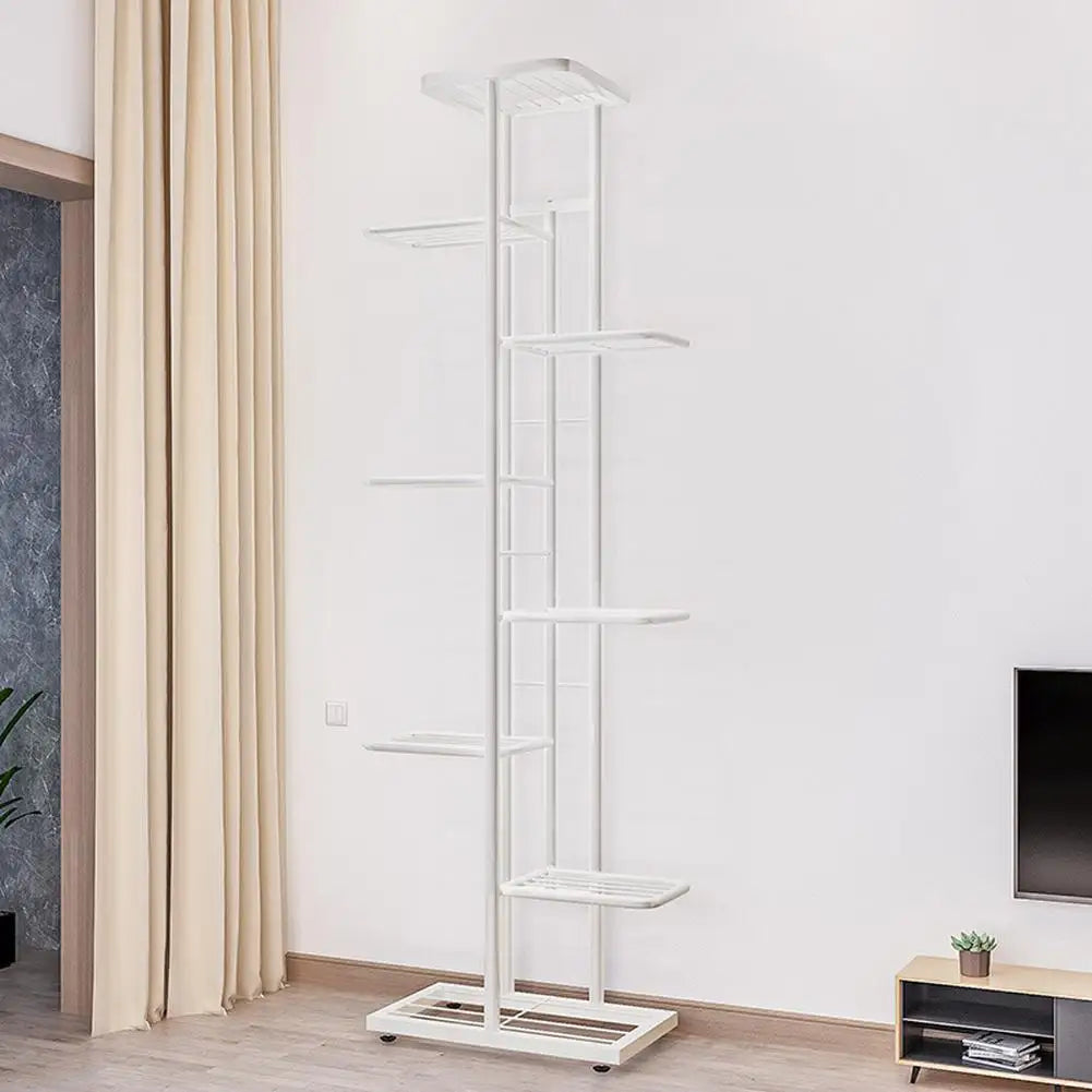 HiMISS Metal Plant Stand With Eight Tier Flower Pot Shelves