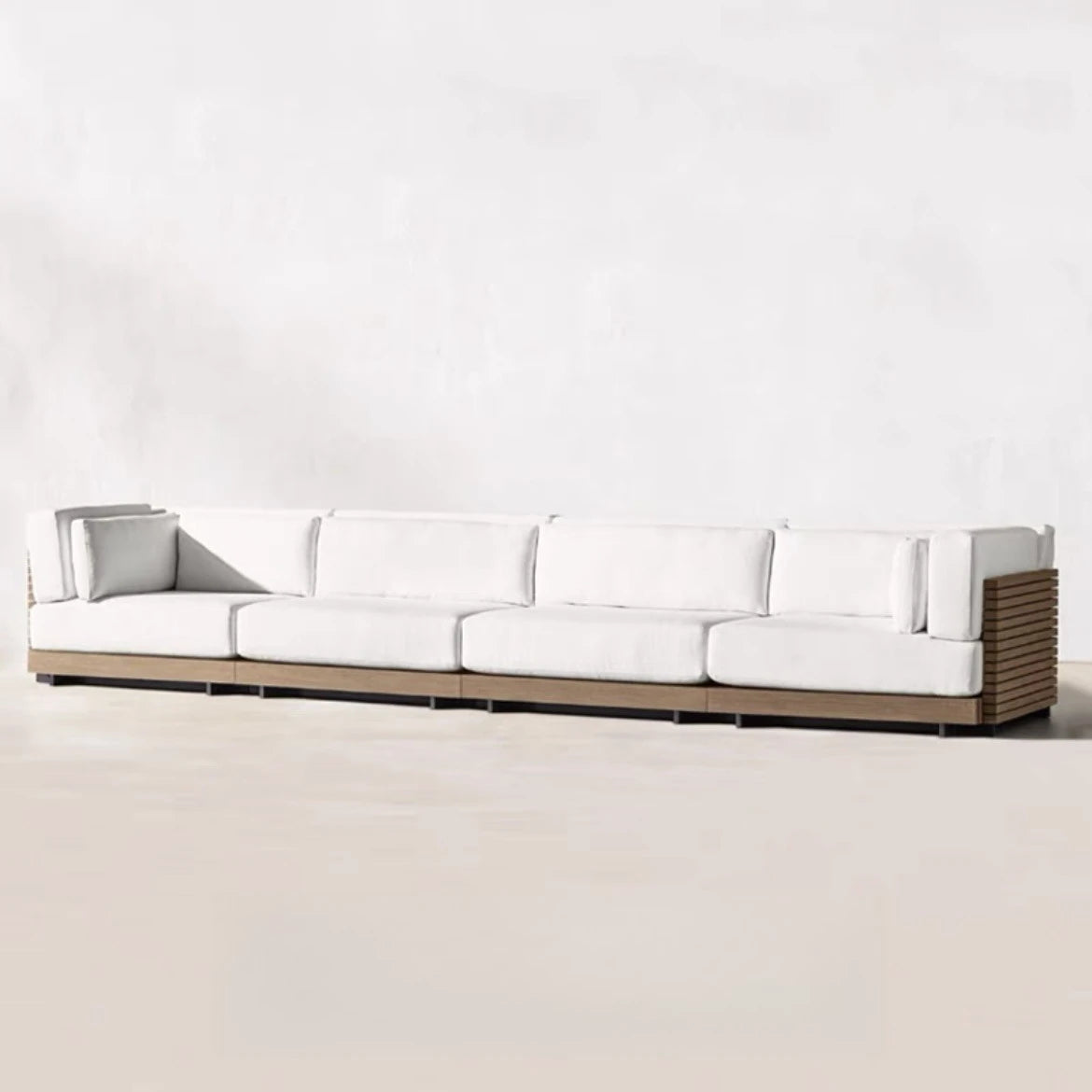 Nordic Solid Wood Outdoor Sofa Set for Patio and Garden