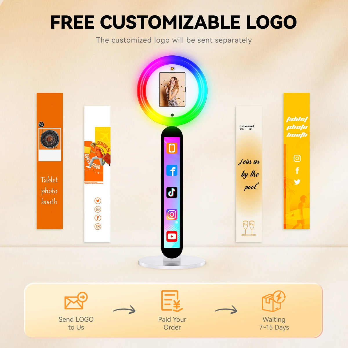 Neson Portable LED Photobooth Machine For Events And Parties