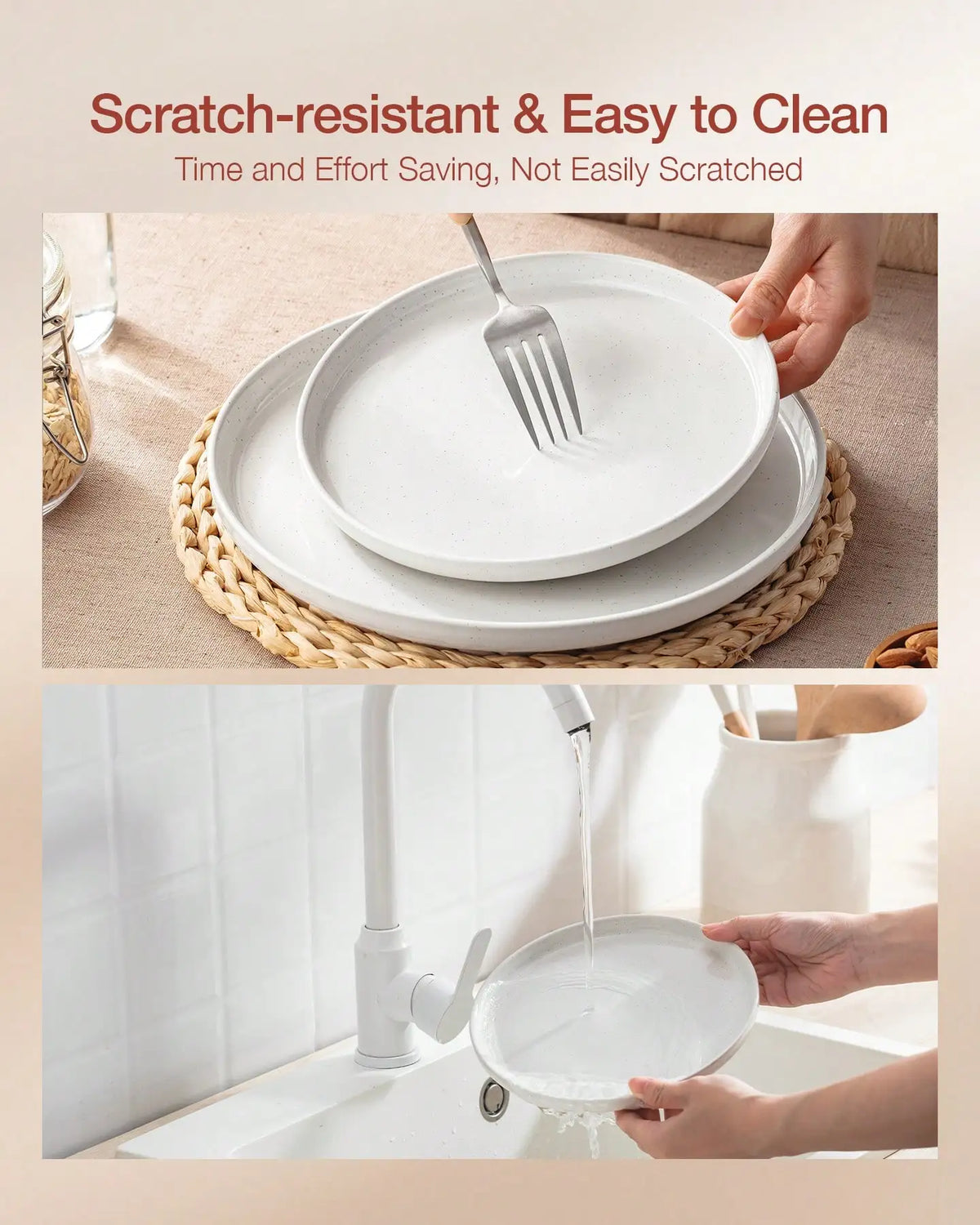Nordic Modern Ceramic Dinnerware Set With Plates And Bowls