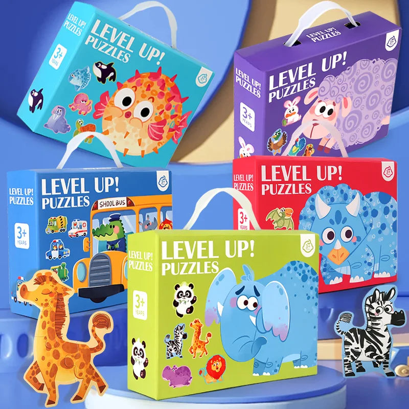 Animal Jigsaw Puzzles For Toddlers Montessori Early Learning Toy Set