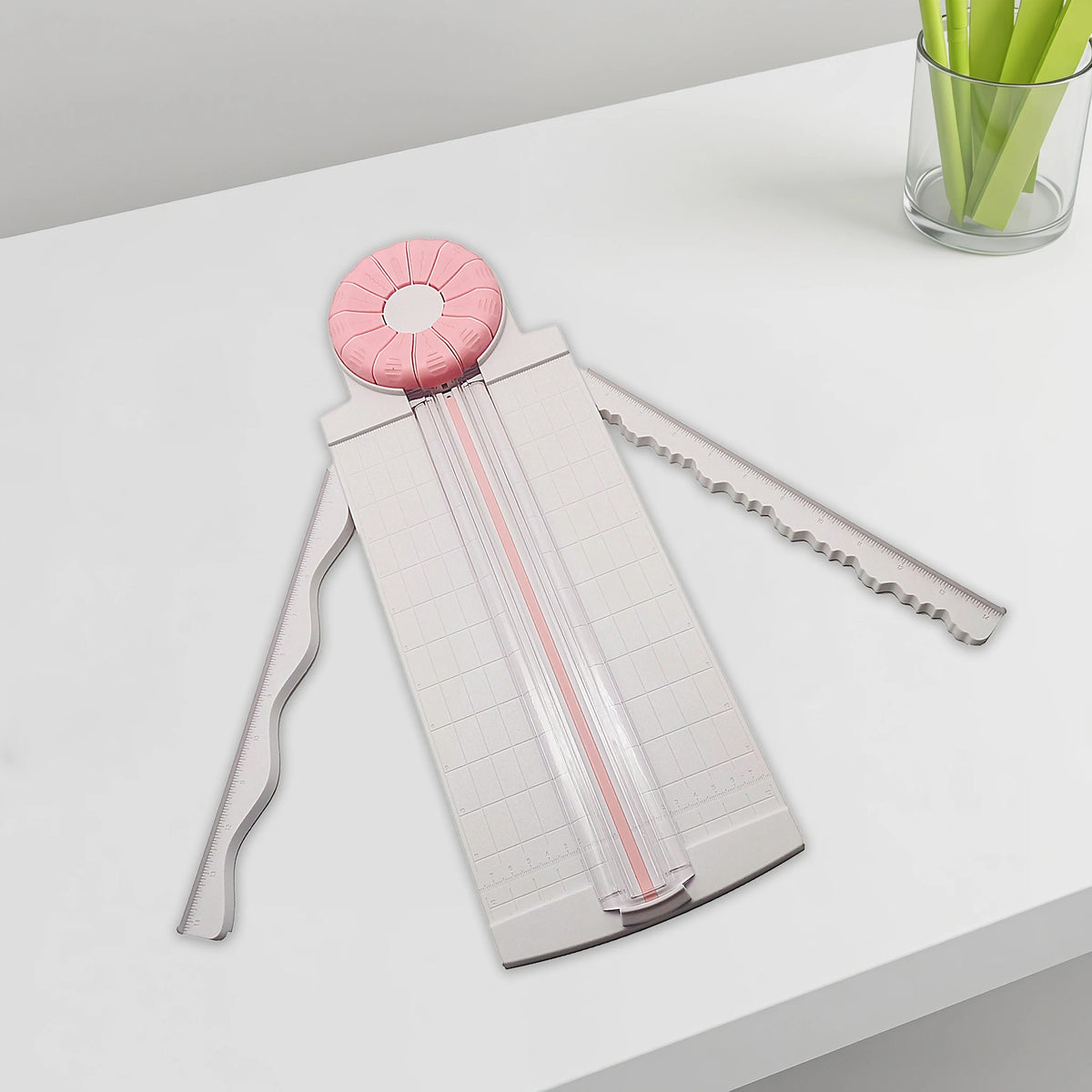 Multi Function Paper Trimmer With 12 Interchangeable Craft Blades