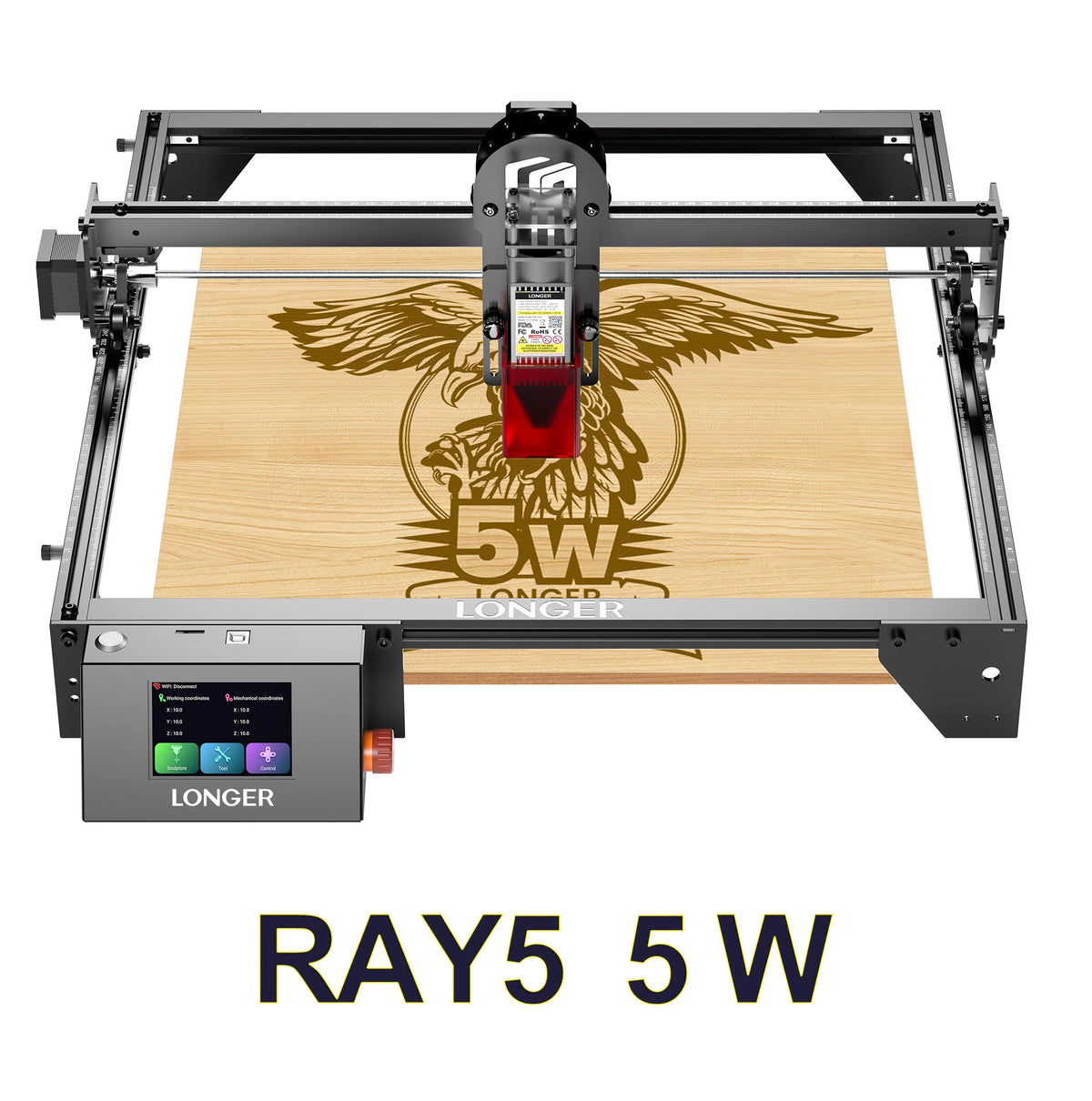 LONGER RAY5 Smart Laser Engraver and Cutter for Wood and Acrylic