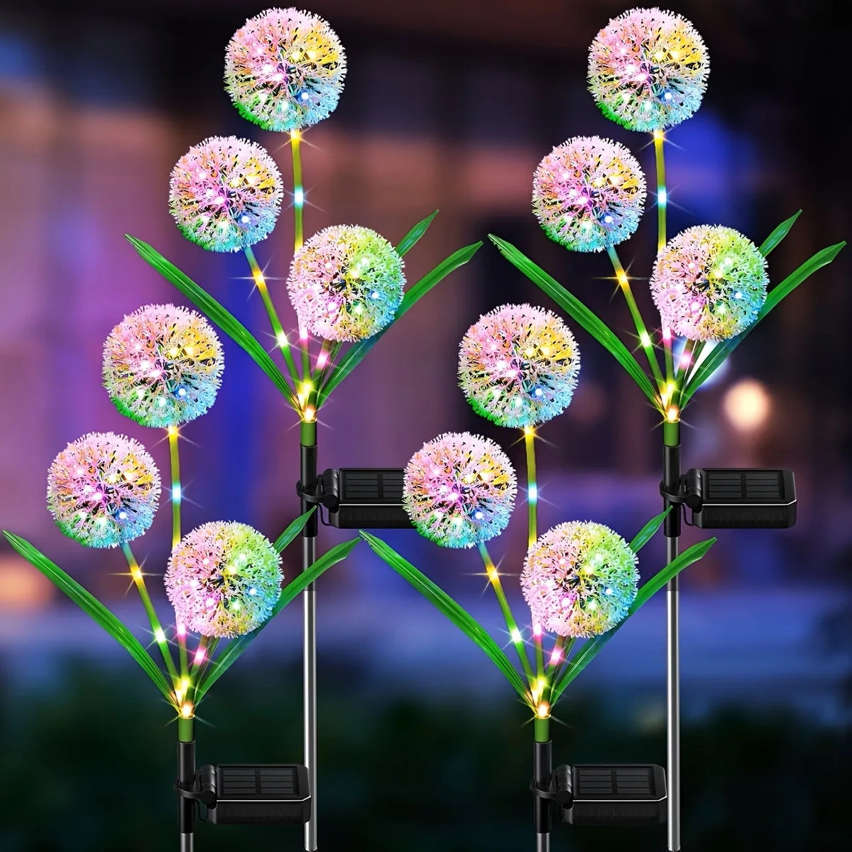Solar LED Dandelion Three Head Outdoor Garden Decorative Lights