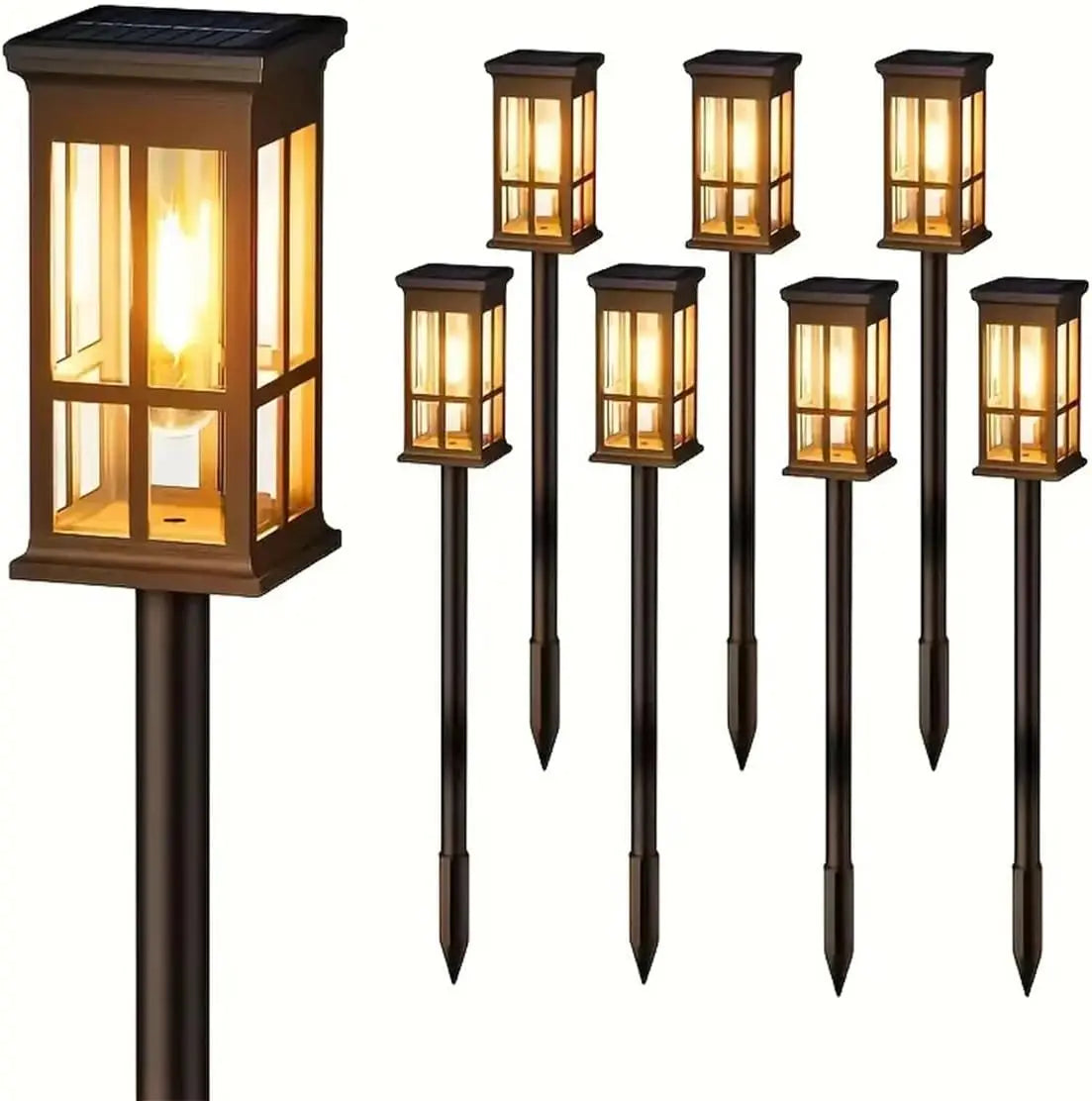 Solar Outdoor Pathway Lights Waterproof LED Landscape Garden Walkway Lighting