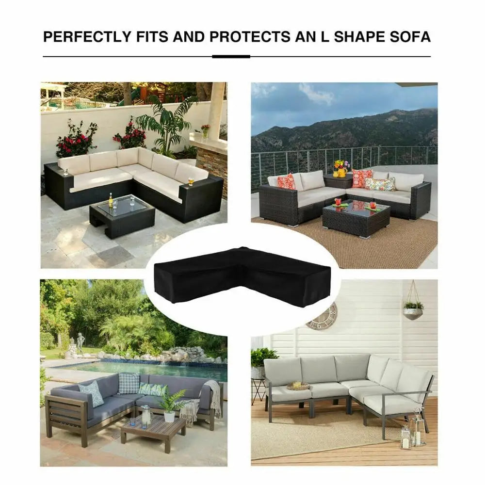 Premium Outdoor L Shape Waterproof Furniture Cover For Patio Use