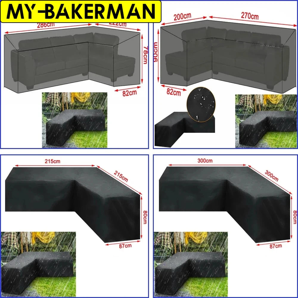 Premium Outdoor L Shape Waterproof Furniture Cover For Patio Use