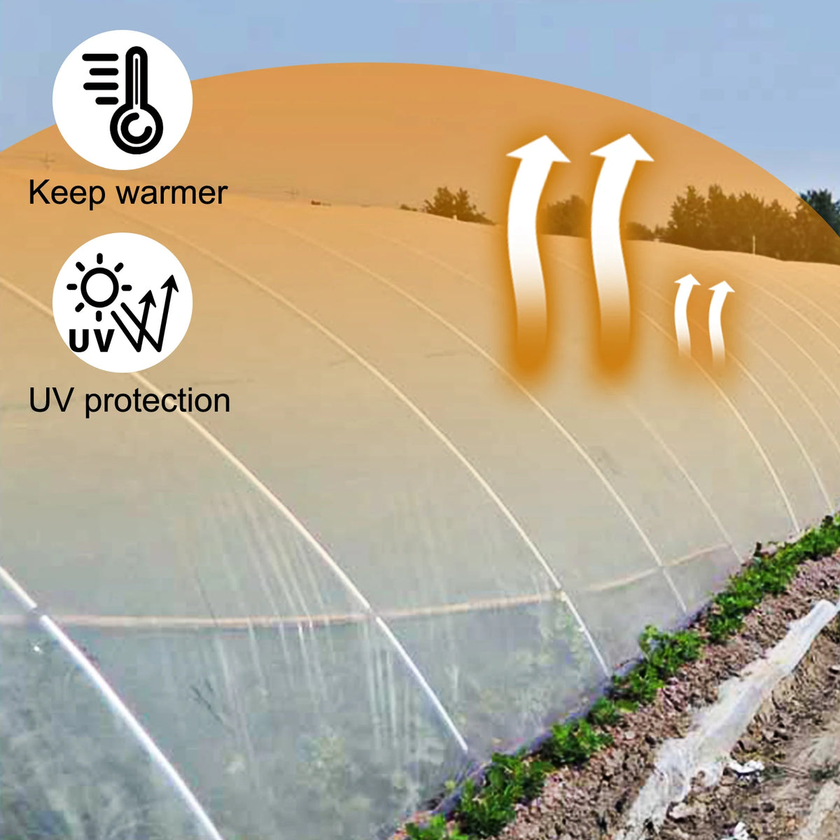 SucceBuy UV Resistant Greenhouse Film for Gardens and Crops