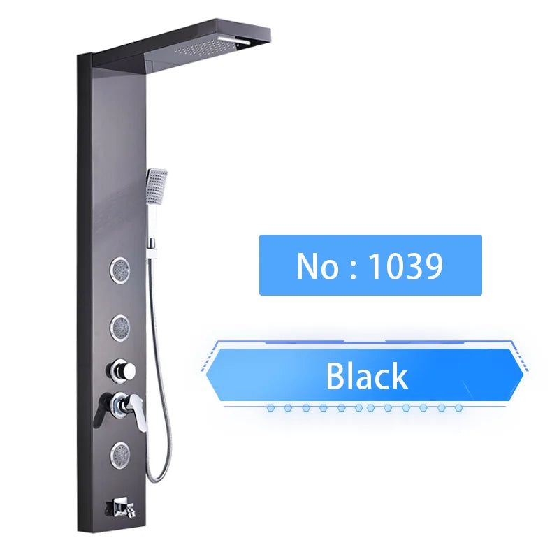 Shinesia LED Rain Shower Panel Spa Massage Jet Faucet System