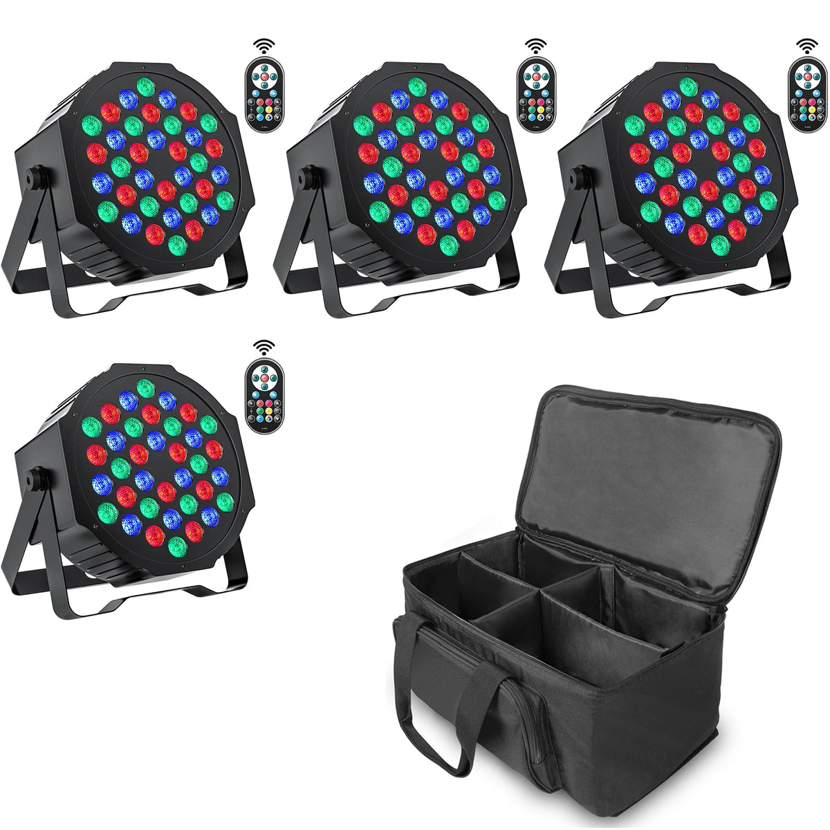 Datewink LED Par Stage Lights With DMX512 for DJ Events