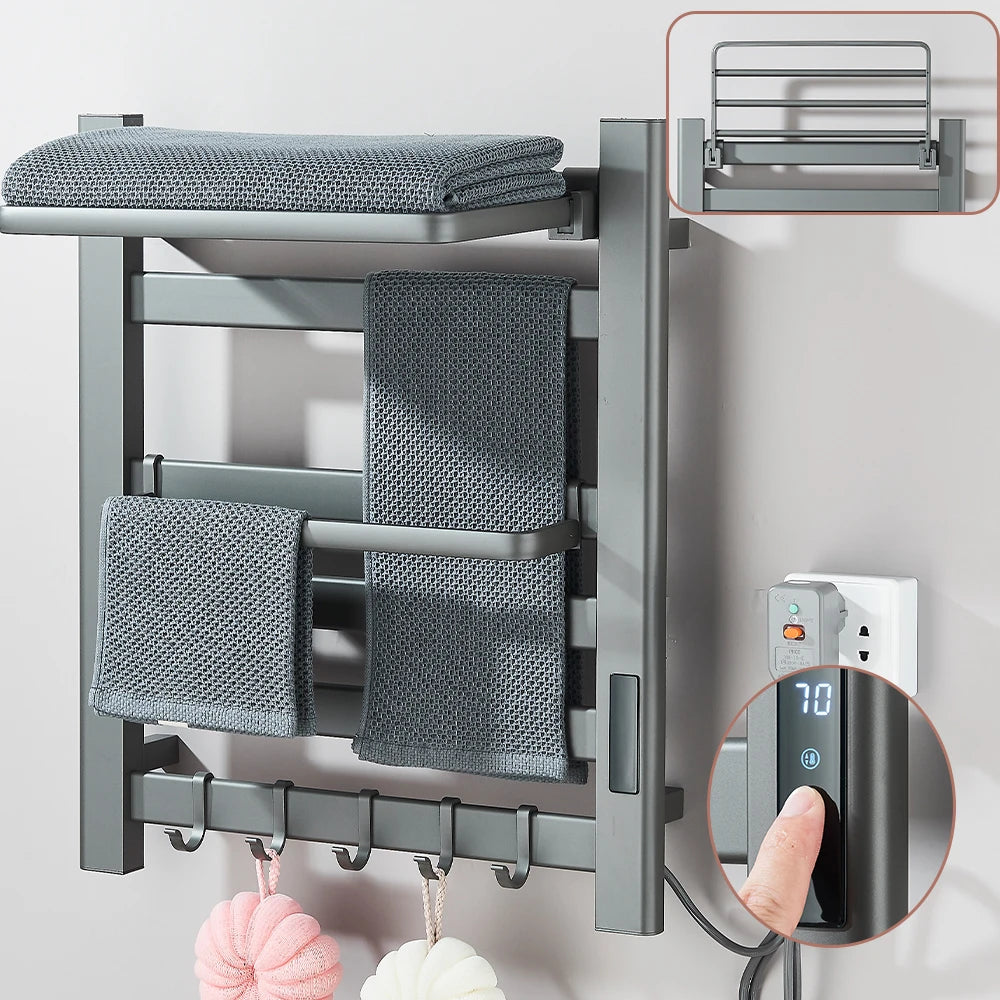 Onyzpily 304 Stainless Steel Electric Heated Towel Rack Touch Thermostat